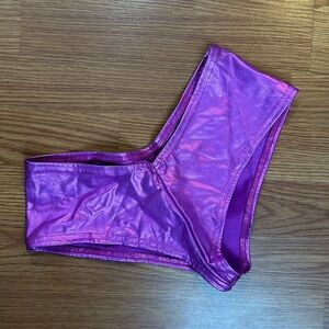 Magenta Foil/Lamé Hot Pants Booty Shorts size Medium EUC